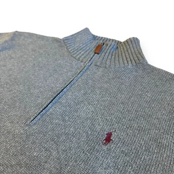 Vintage Polo Ralph Lauren Knit Sweater Pullover 3/4 Zip - Picture 6 of 6